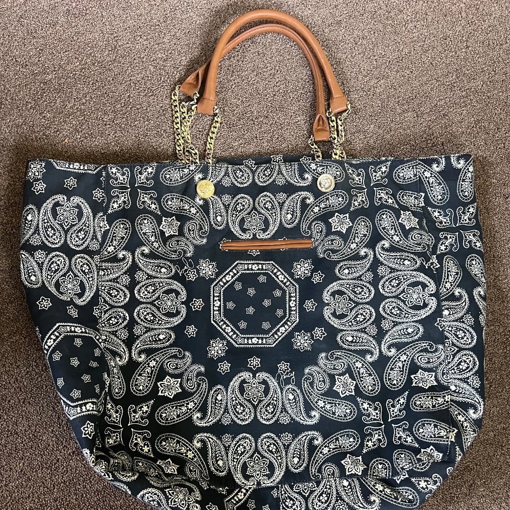 Juicy Couture Beach Tote Navy White